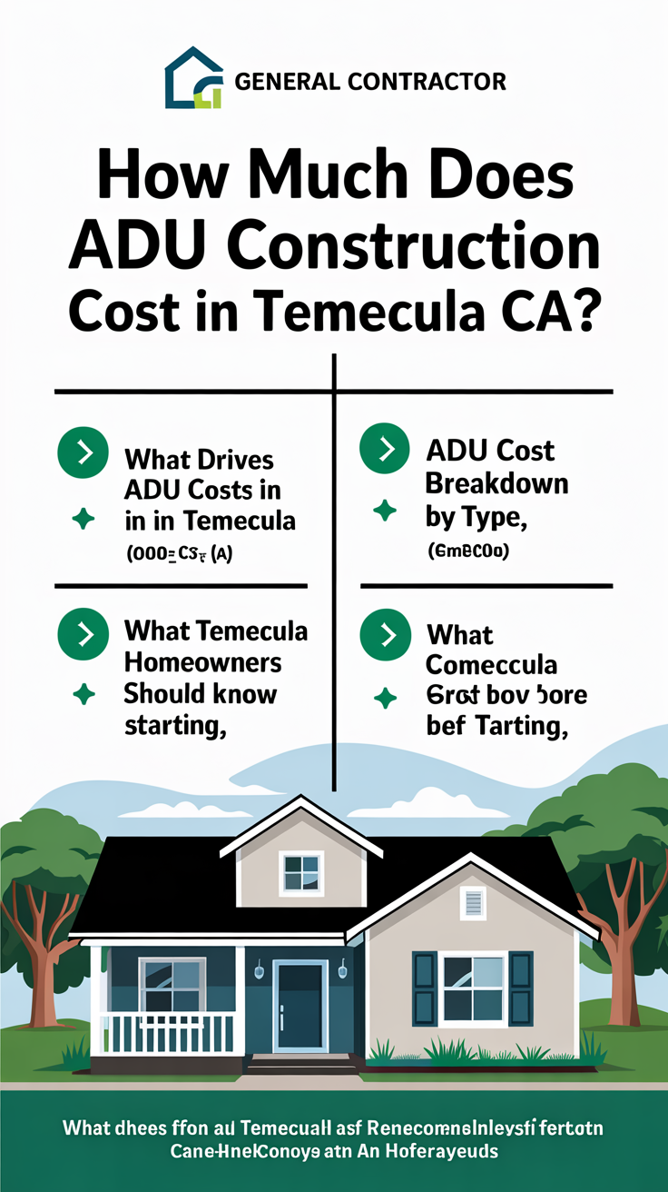 How Much Does ADU Construction Cost in Temecula CA? — infographic summary