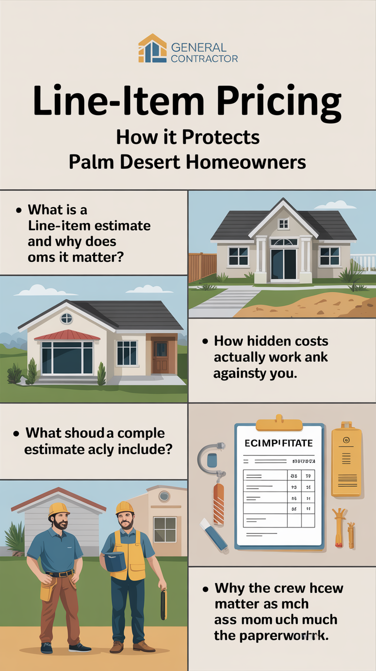 Line-Item Pricing: How It Protects Palm Desert Homeowners — infographic summary