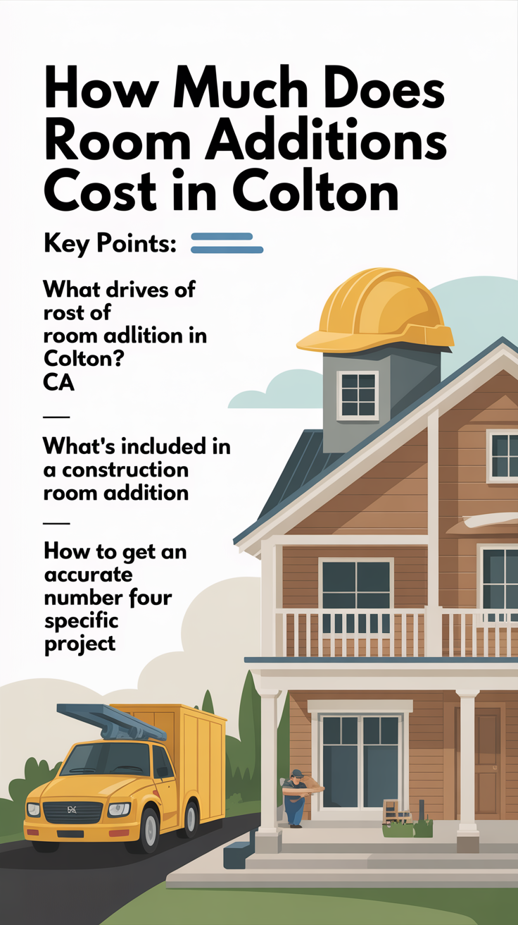 How Much Does Room Additions Cost in Colton CA? — infographic summary